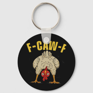 F-Caw-F Humor Gotische Kraai Grappige Esthetische  Sleutelhanger