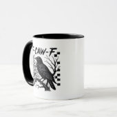 F-Caw-F Humor Grappige Gotische Kraai Mok (Voorkant links)