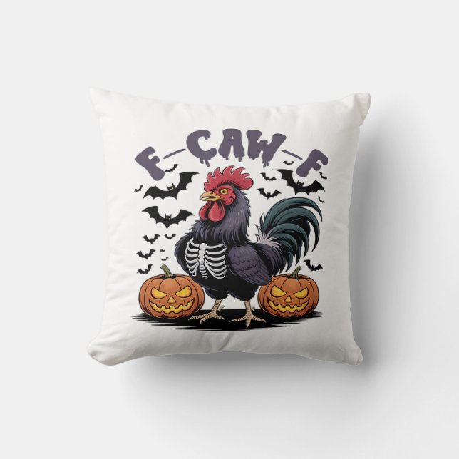 F-Caw-F Humor Kraai Grappig Gotisch Kussen (Voorkant)