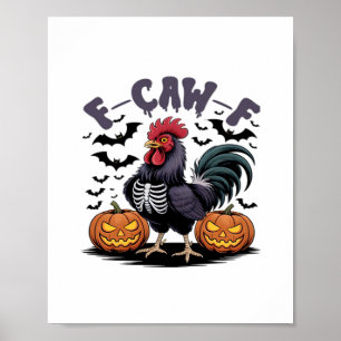 F-Caw-F Humor Kraai Grappig Gotisch Poster