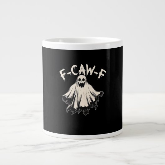 F-Caw-F Humor Retro Classic Grote Koffiekop (Voorkant)