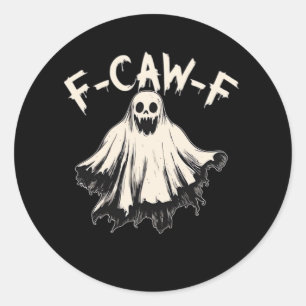 F-Caw-F Humor Retro Klassieker Ronde Sticker