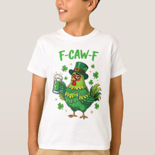 F Caw F Ierse Haantje Grappige Vogel Kippenfluiste T-shirt