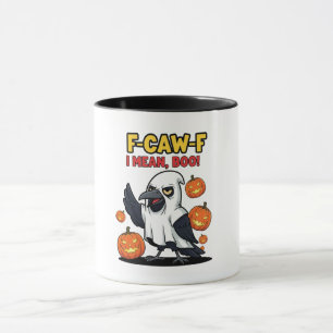 F-CAW-F Ik bedoel Boo Funny Spooky Halloween Skull Mok
