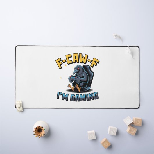 F-CAW-F Ik ben Gaming Grappige Raven Crow Meme Bureaumat (Kindertafel)