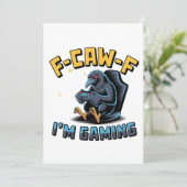 F-CAW-F Ik ben Gaming Grappige Raven Crow Meme Save The Date (Staand voorkant)