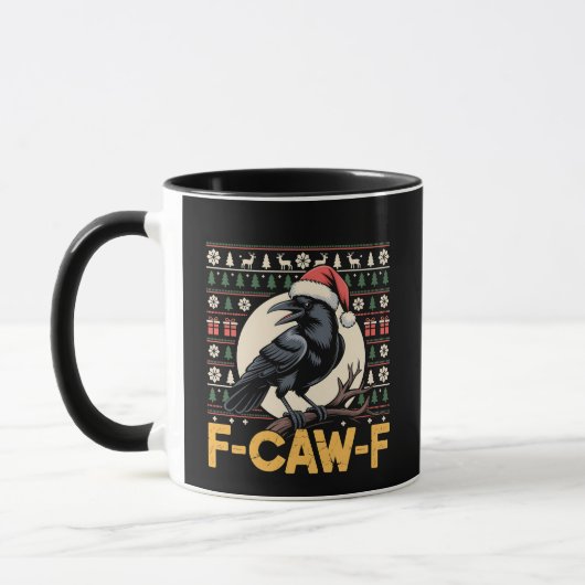 F-Caw-F Ik bouw geen sneeuwman, grappig kerstfeest Mok (Links)