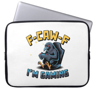 F-Caw-F Ik game Grappige Raaf Kraai Meme   Laptop Sleeve