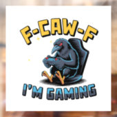 F-Caw-F Ik game Grappige Raven Crow Meme Raamsticker (Vel 2)