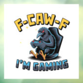 F-Caw-F Ik game Grappige Raven Crow Meme Raamsticker (Vel 3)