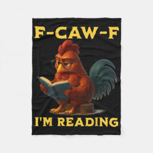F-caw-f Ik Lees Kippenboek Liefhebber Grappige Int Fleece Deken