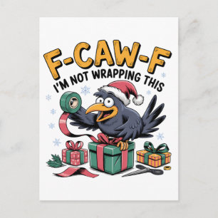 F-Caw-F Ik Wikkel Dit Niet Kerstmis Grappig   Uitnodiging Briefkaart