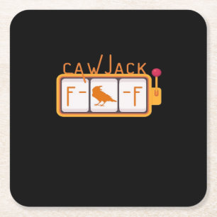 F-Caw-F Jackpot Retro Grafisch Kartonnen Onderzetters