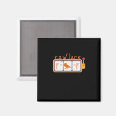 F-Caw-F Jackpot Retro Grafisch Magneet (Voorkant / Achterkant)
