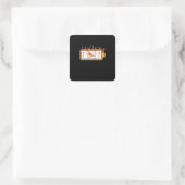 F-Caw-F Jackpot Retro Grafisch Vierkante Sticker (Tas)