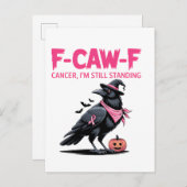 F-Caw-F Kanker Ik Sta Nog Steeds Borstkanker Uitnodiging Briefkaart (Voorkant / Achterkant)