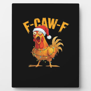 F-Caw-F Kerst Kip Essentieel Fotoplaat