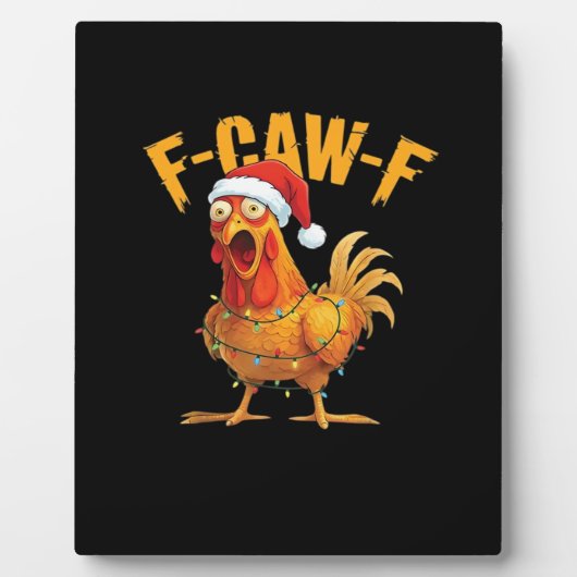F-Caw-F Kerst Kip Essentieel Fotoplaat (Voorkant)
