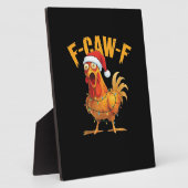 F-Caw-F Kerst Kip Essentieel Fotoplaat (Zijkant)
