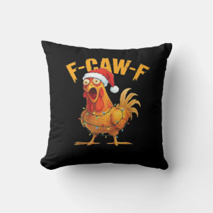F-Caw-F Kerst Kip Essentieel Kussen