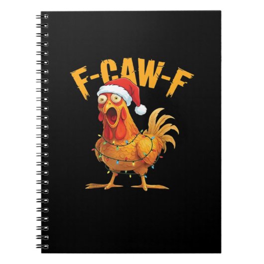 F-Caw-F Kerst Kip Essentieel Notitieboek (Voorkant)