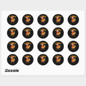 F-Caw-F Kerst Kip Essentieel Ronde Sticker (Vel)