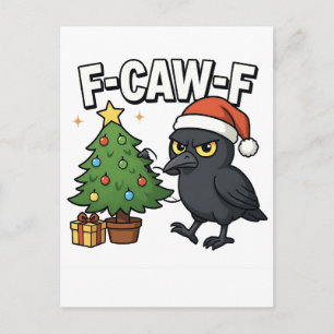F-caw-f Kerst Raaf Kraai Kerstboom Meme Feestdagenkaart