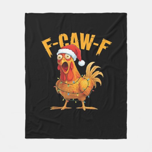 F-Caw-F Kerstkip Essentieel Fleece Deken (Voorkant)