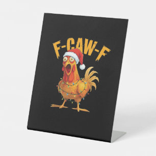F-Caw-F Kerstkip Essentieel Reclamebord Met Voetstuk