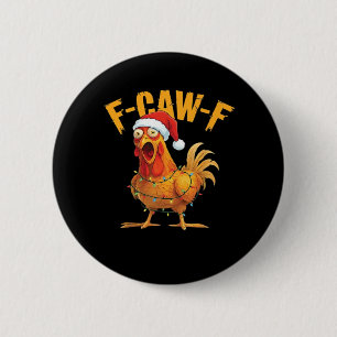 F-Caw-F Kerstkip Essentieel Ronde Button 5,7 Cm