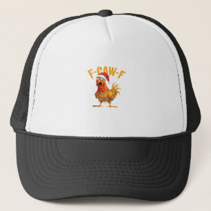 F-Caw-F Kerstmis Grappige Kip Kerstmis Essentieel Trucker Pet