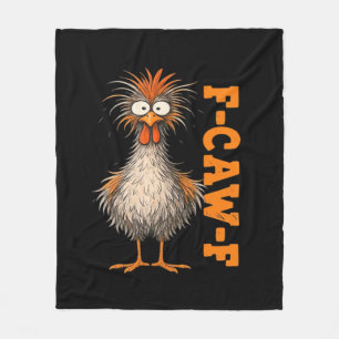 F-Caw-F-Kip Eagerlys Kleurrijke Grappige Haan Me Fleece Deken