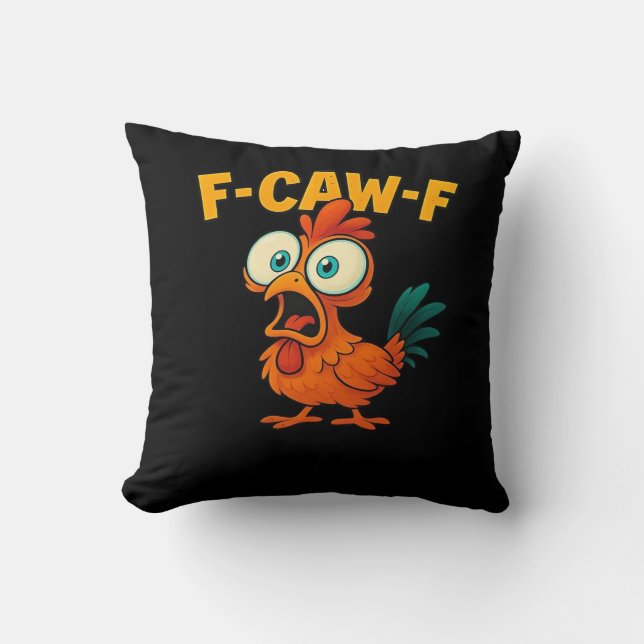 F-Caw-F Kip Essentieel Grappig Trendsettend Kussen (Voorkant)