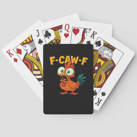 F-Caw-F Kip Essentieel Grappig Trendsettend Pokerkaarten (Achterkant)