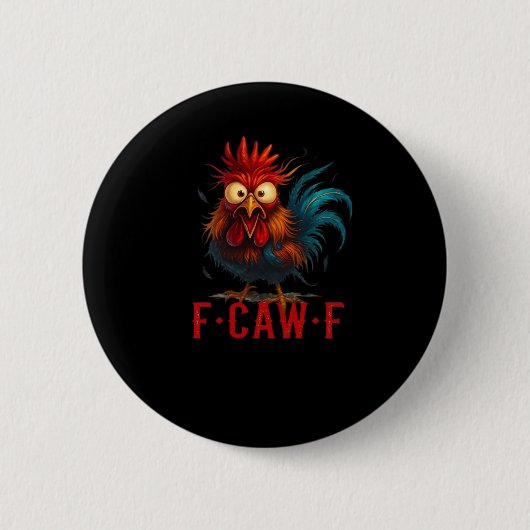 F-Caw-F Kip Essentiële Basisstijl Ronde Button 5,7 Cm (Voorkant)