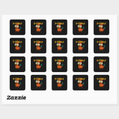 F-Caw-F Kip Essentiële Creatieve Casual Vierkante Sticker (Vel)