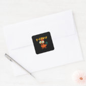F-Caw-F Kip Essentiële Creatieve Casual Vierkante Sticker (Envelop)