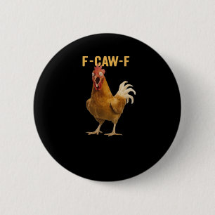 F-Caw-F Kip Essentiële Creatieve Grafiek Ronde Button 5,7 Cm