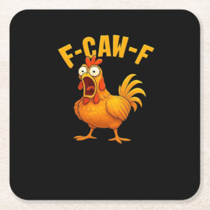 F-Caw-F-Kip essentiële grappige quote Kartonnen Onderzetters