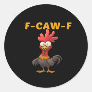 F-Caw-F-Kip Essentiële Klassieke Koele Grafische Ronde Sticker