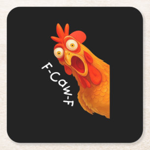 F-Caw-F Kip Essentiële Klassieke Retro Kartonnen Onderzetters
