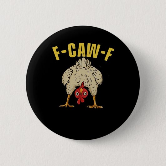 F-Caw-F-Kip Essentiële Kunst Grafisch Ronde Button 5,7 Cm (Voorkant)