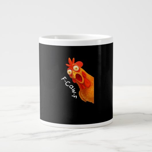 F-Caw-F Kip Essentiële Minimaal Schone Grote Koffiekop (Voorkant)