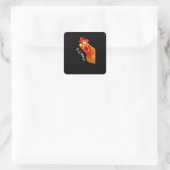 F-Caw-F Kip Essentiële Minimaal Schone Vierkante Sticker (Tas)