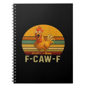 F-Caw-F Kip Essentiële Vintage Grafiek Notitieboek
