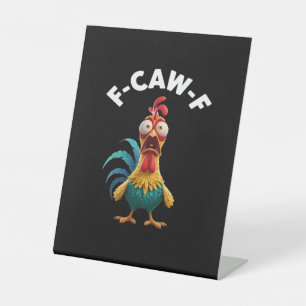 F-Caw-F Kip F-Caw-F Kip Klassiek Koel Uniek Reclamebord Met Voetstuk