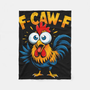 F-caw-f Kip Fcawf Haan Grappig Meme  Fleece Deken