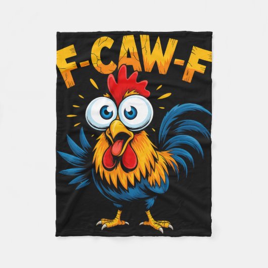 F-caw-f Kip Fcawf Haan Grappig Meme Fleece Deken (Voorkant)