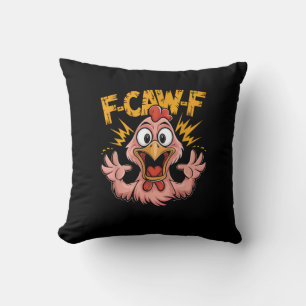 F Caw F Kip Grappig FCawF Haan F-Caw-F Kip Kussen
