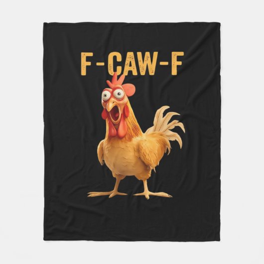F-Caw-F-Kip Grappig Trend Fleece Deken (Voorkant)